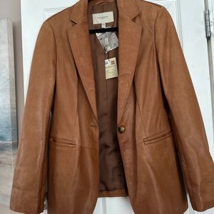 Burberry leather blazer jacket NWT size 10
